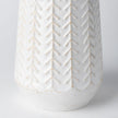 Mercana Gemma II Metal Glossy White Chevron Vase Clearance