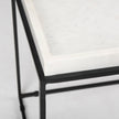 Mercana Nathan Square Top White Marble and Black Metal End/Side Table Clearance