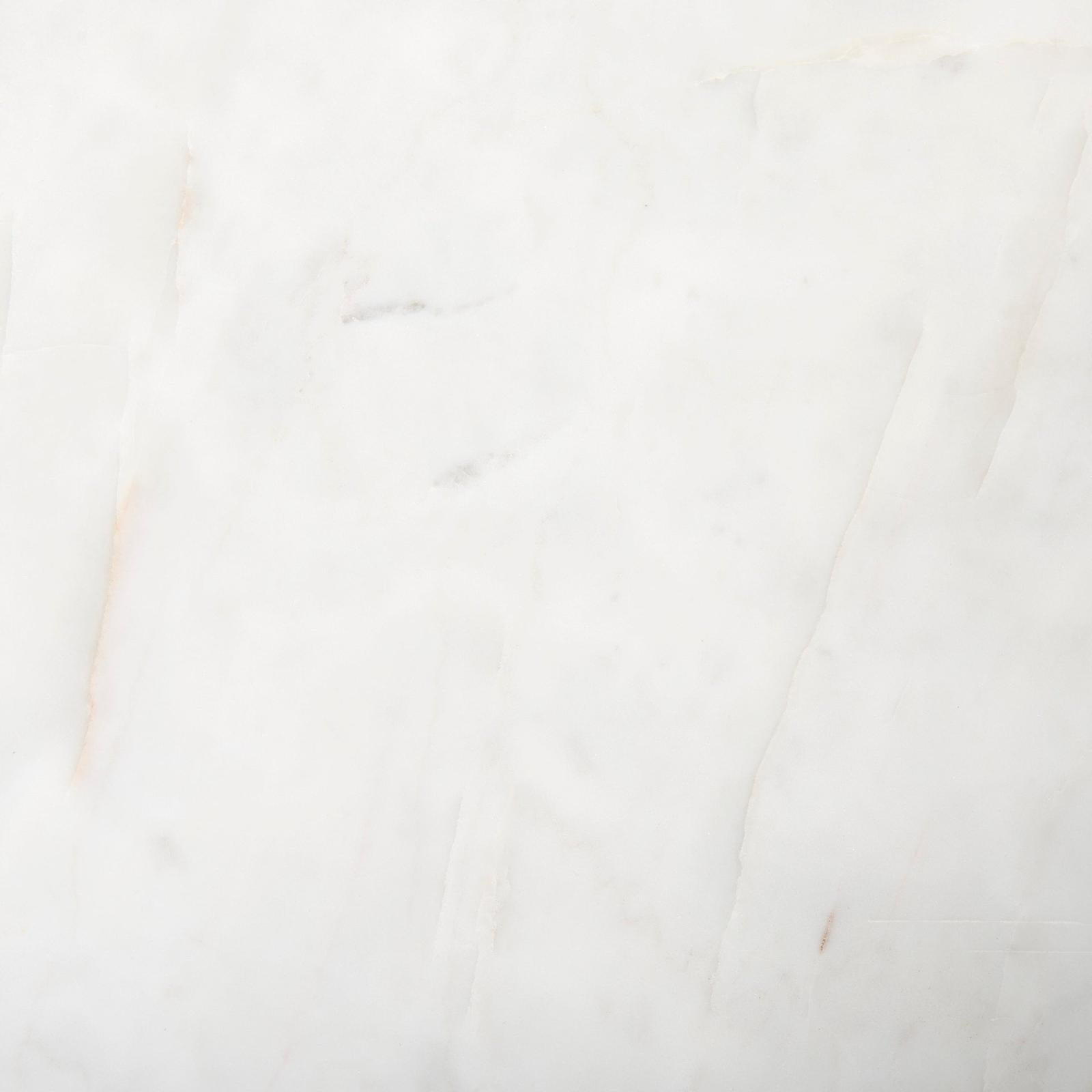 Mercana Nathan Square Top White Marble and Black Metal End/Side Table Clearance
