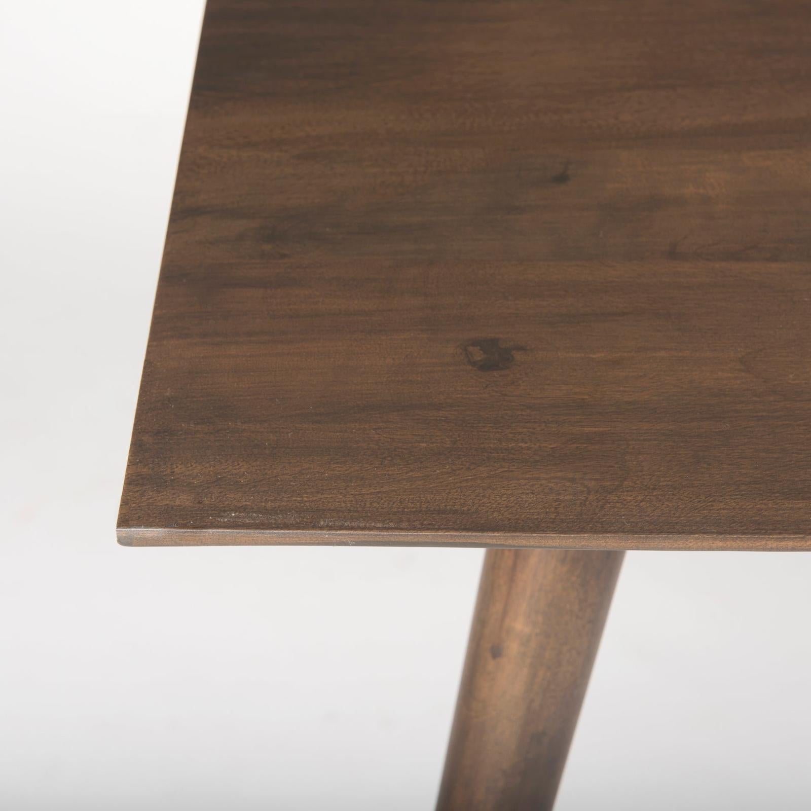 Mercana Nicholas Brown Solid Wood Top Metal/Wood Leg Dining Table Clearance