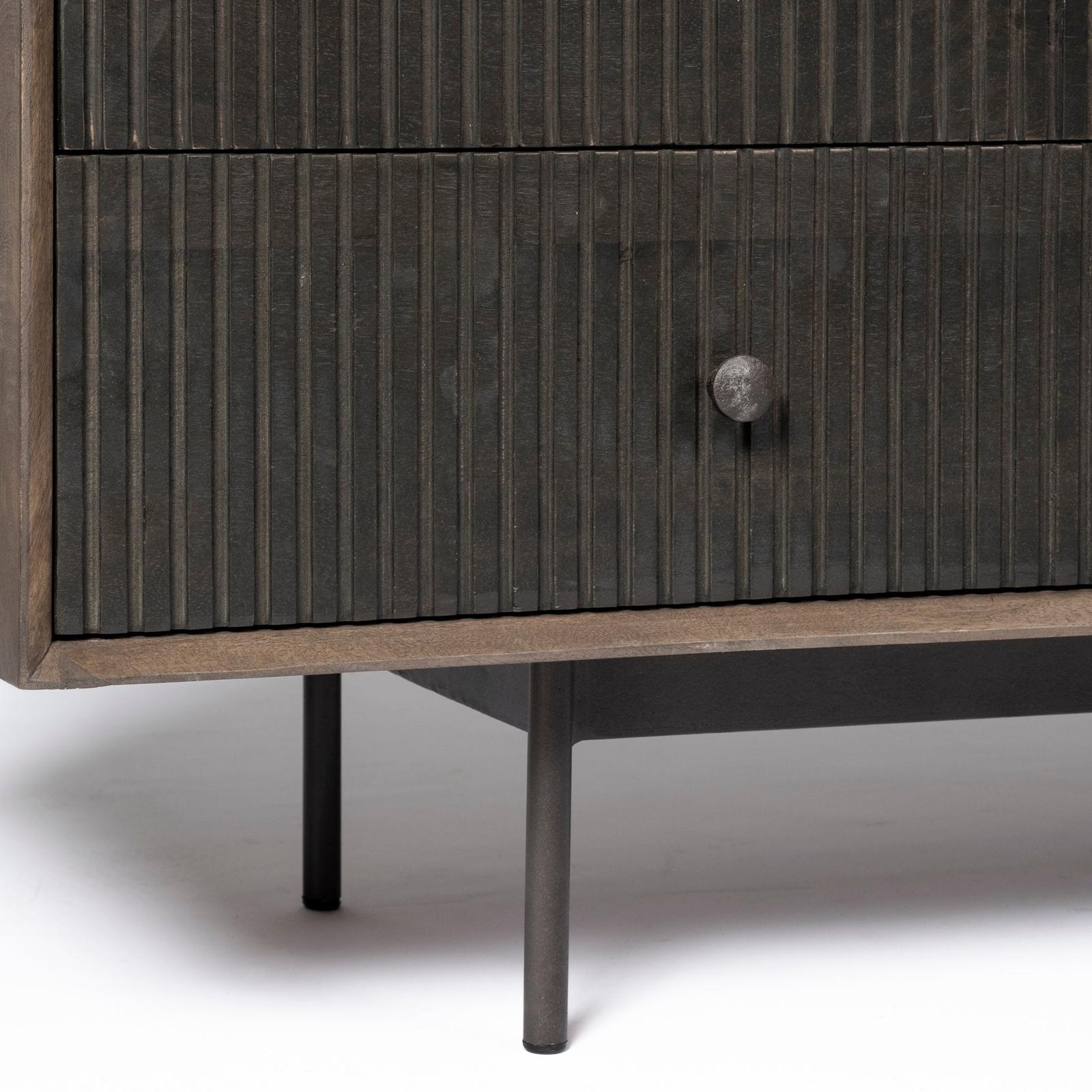 Mercana Grace Two-Tone Brown Solid Wood 6 Drawer Sideboard