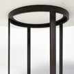 Mercana Tanner White Marble Top Black Metal Base Dining Table Clearance