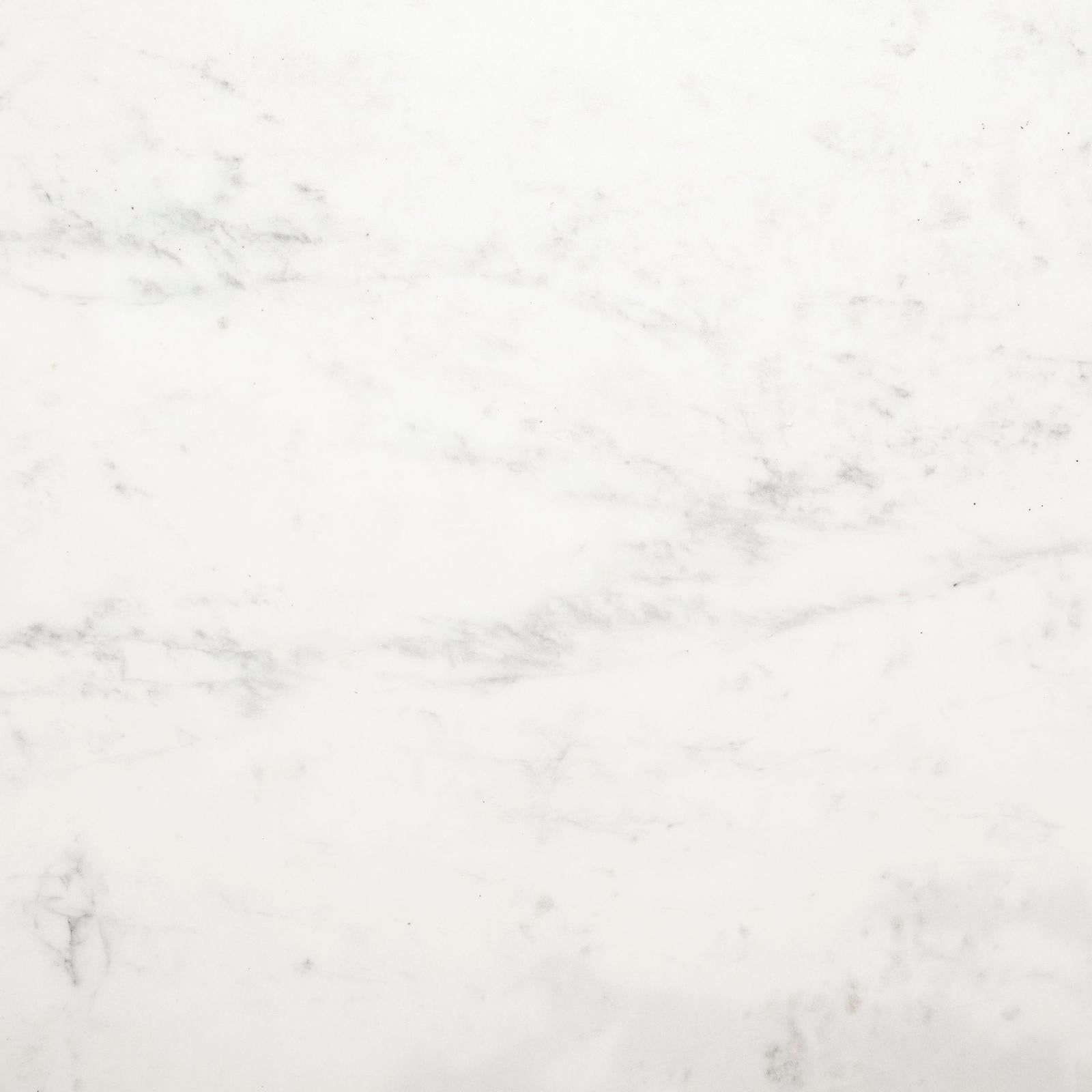 Mercana Tanner White Marble Top Black Metal Base Dining Table Clearance