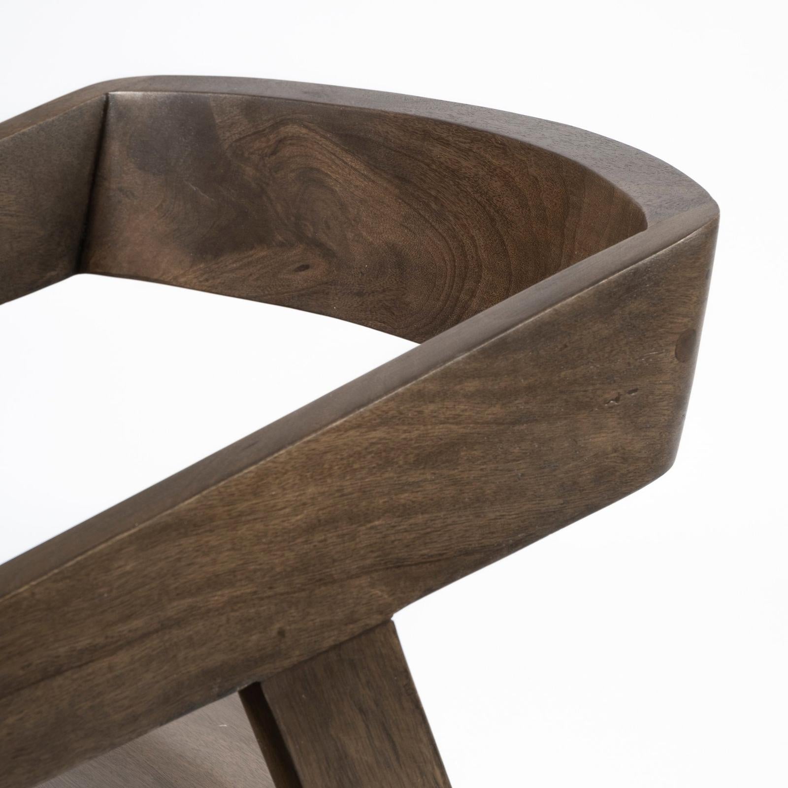 Mercana Nicholas I Onyx Brown Solid Wood Dining Chair