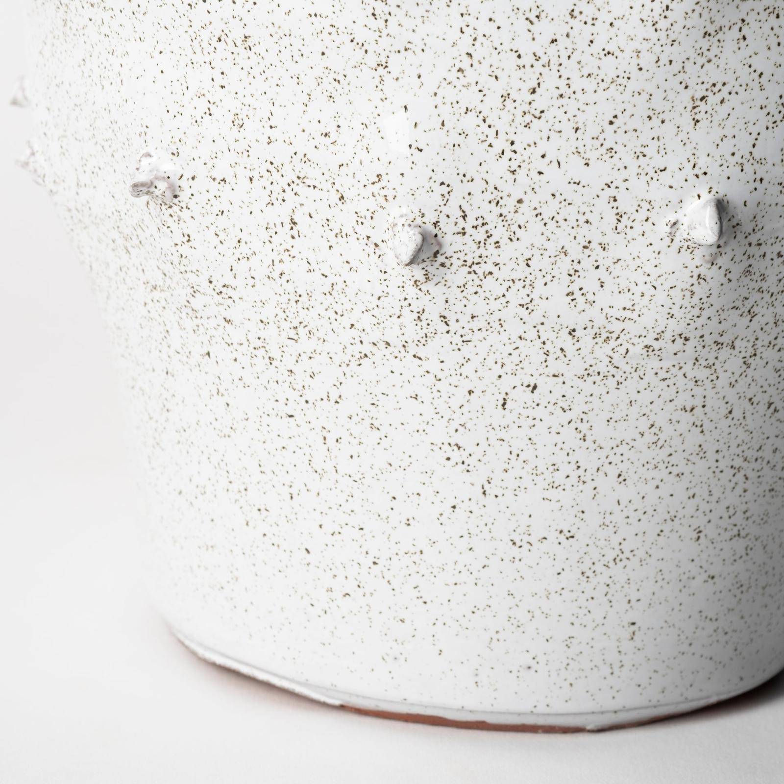 Mercana Julian Glossy White Ceramic Spoked Vase