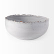 Mercana Larsen White Ceramic Large Decorative Bowl