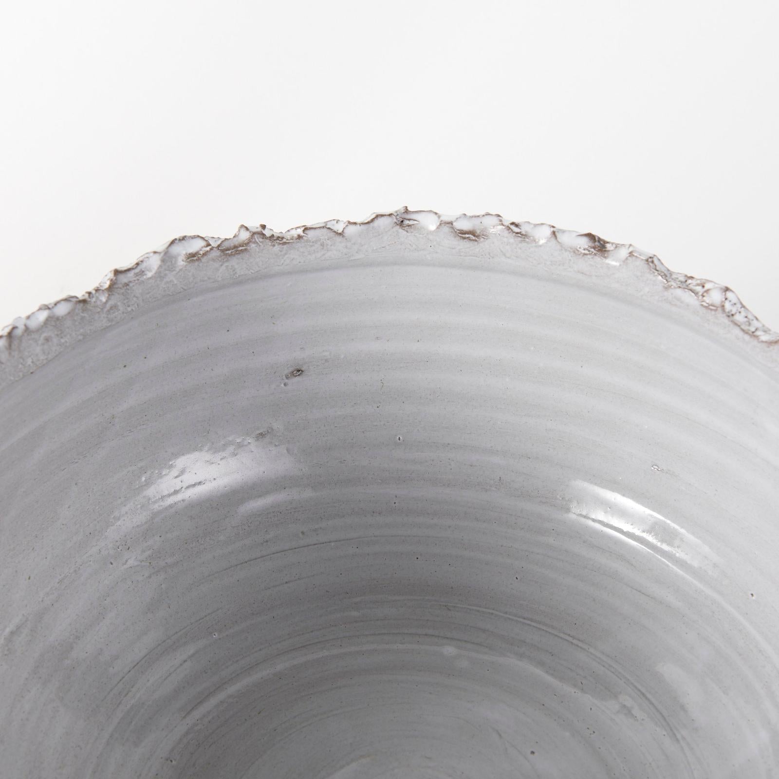 Mercana Larsen White Ceramic Large Decorative Bowl