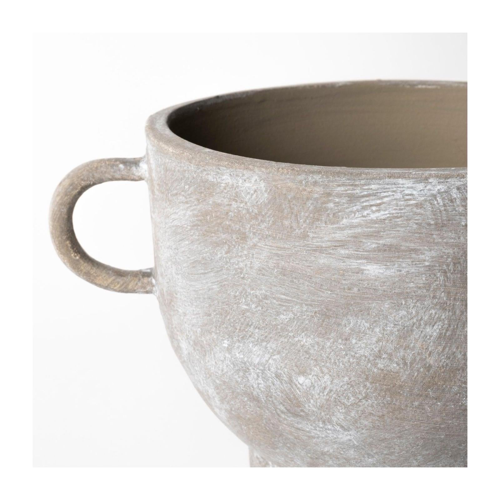 Mercana Deya Rustic Brown Ceramic Vase