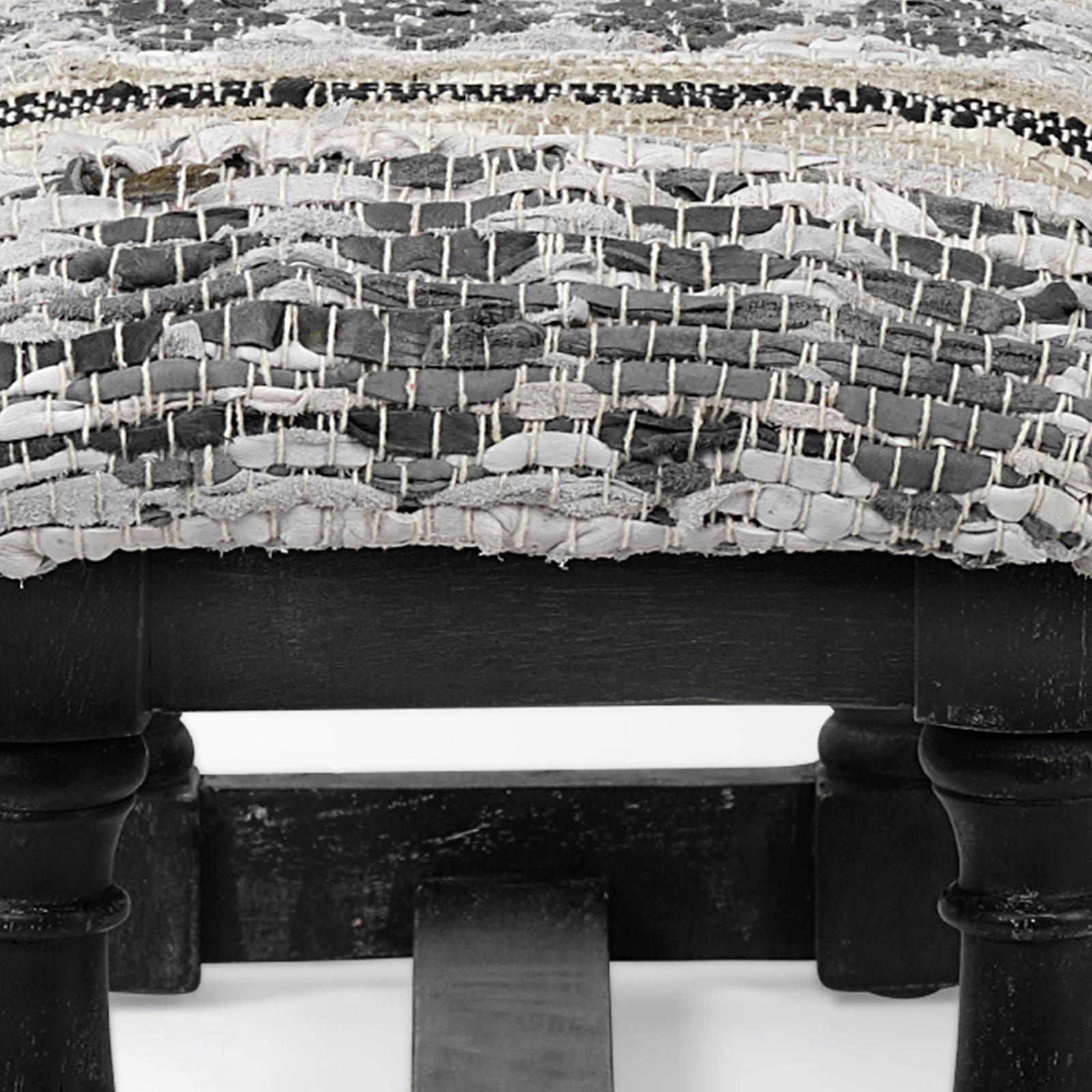 Mercana Denison Black Cushion Top W Black Wood Base Accent Bench Clearance