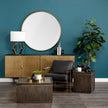 Mercana Watson Gold Metal Frame Accent Chair