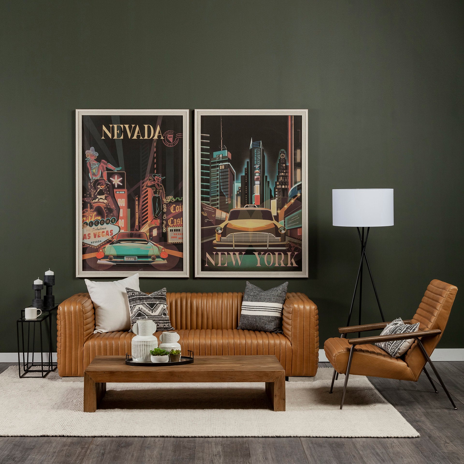 Mercana Ambrose Fabric Shade Floor Lamp