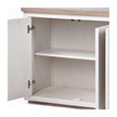 Mercana Fairview Solid Wood Brown Top & White Frame 4 Cabinet Door Sideboard