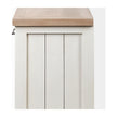Mercana Fairview Solid Wood Brown Top & White Frame 4 Cabinet Door Sideboard