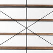 Mercana Trey Medium Brown Wood and Iron Five Tray Shelf Shelving Unit
