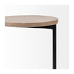 Mercana Ballatine Round Top w/ Black Metal Base Accent Table