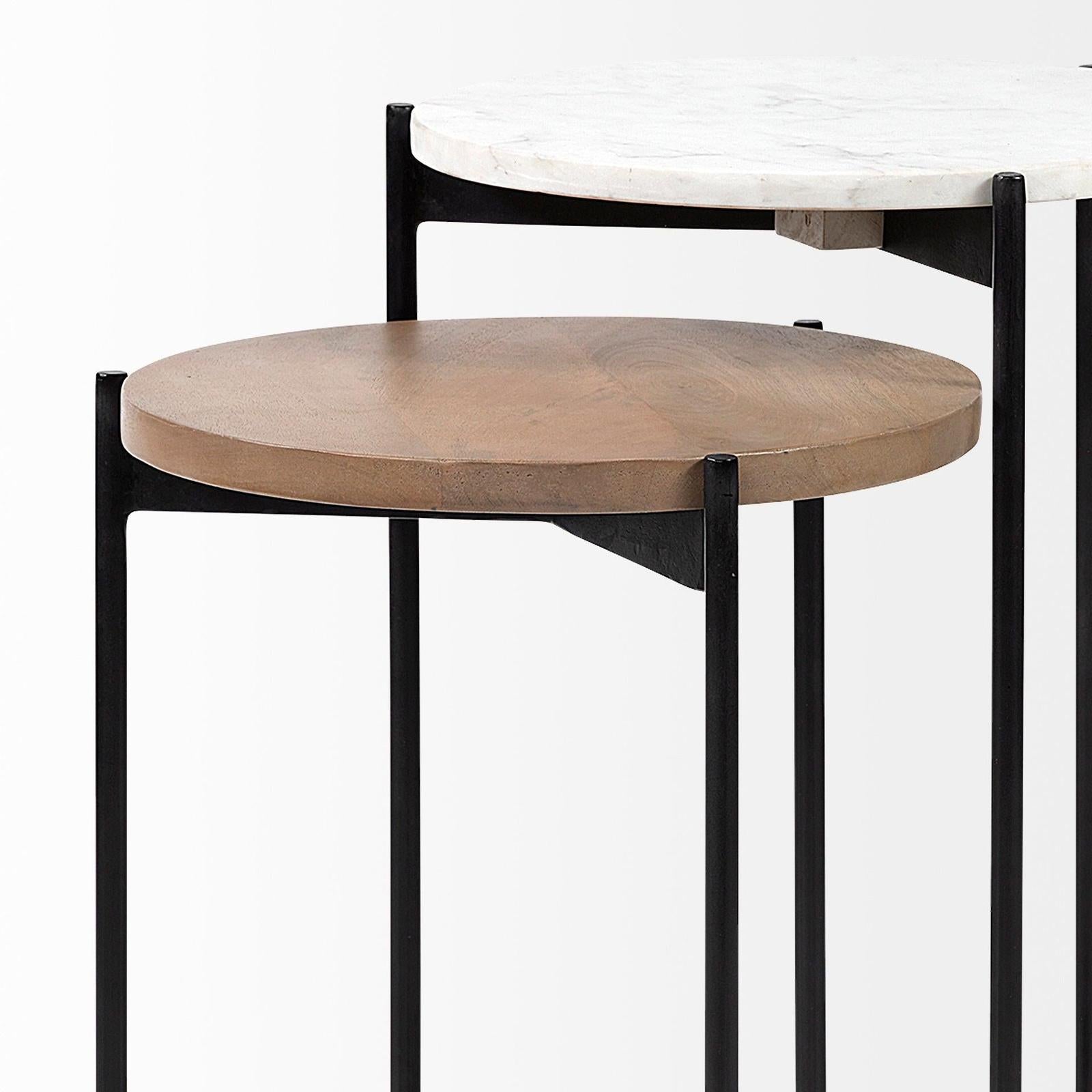Mercana Larkin Marble & Nesting End/Side Tables
