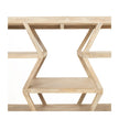 Mercana Dayton Natural Wooden Multi-Level Shelf Console Table Clearance