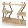 Mercana Dayton Natural Wooden Multi-Level Shelf Console Table Clearance