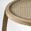 Mercana Hubbard Light Brown Wood Round Top W/Glass Accent Table