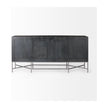 Mercana Hogarth Brown Solid Wood Base 4 Cabinet Sideboard