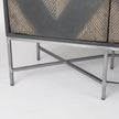 Mercana Hogarth Brown Solid Wood Base 4 Cabinet Sideboard