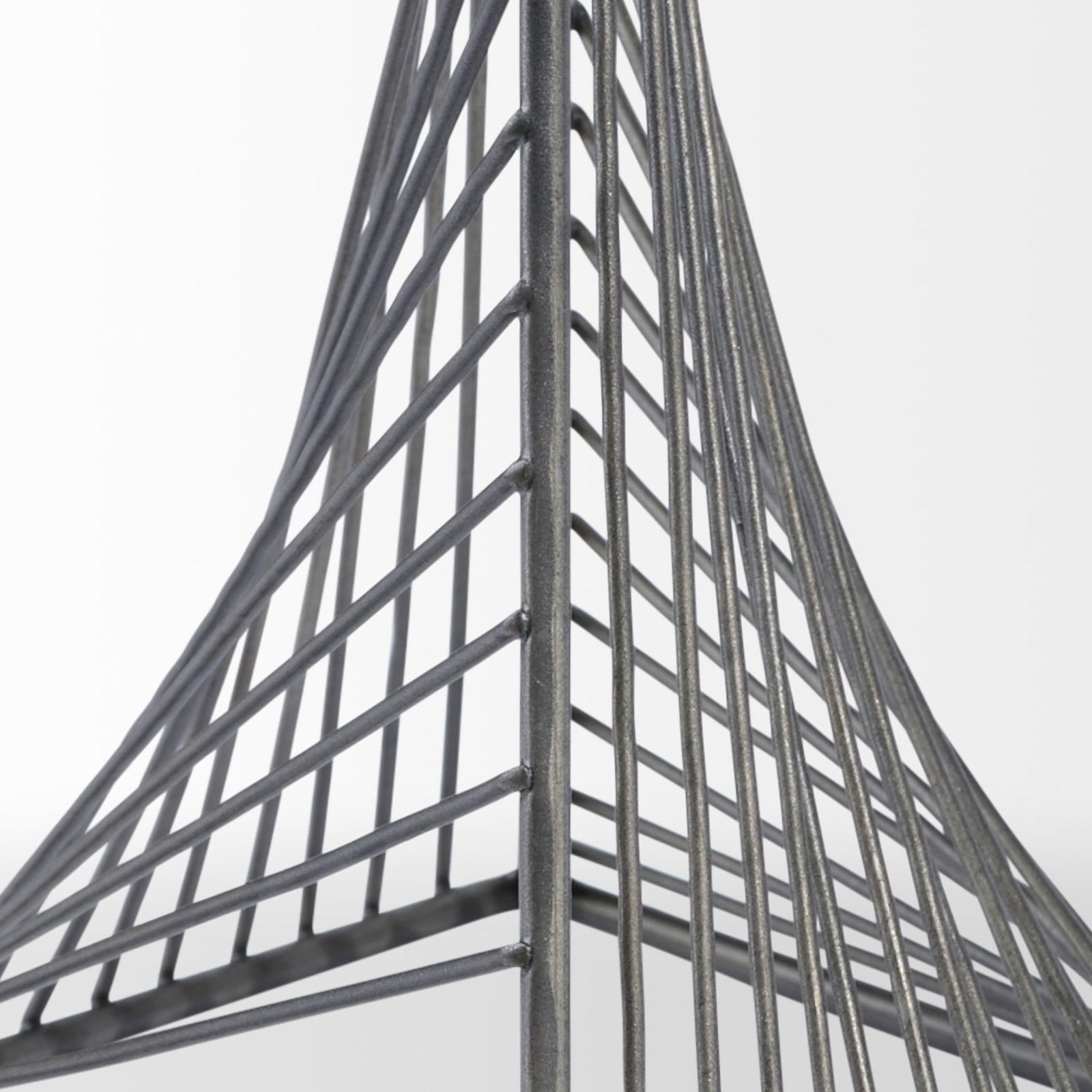 Mercana Risley Gray Metal Triangular Decorative Object Clearance