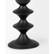 Mercana Candelero Black Metal Grooved Table Candle Holder