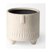 Mercana Jacob White Ceramic Smiling Face Vase Clearance
