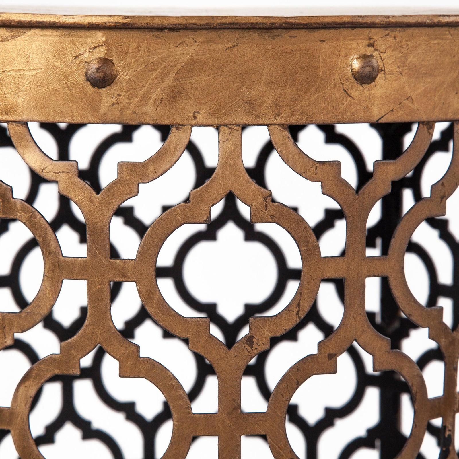Mercana Rudebekia 16L x 16W Gold Round Metal Accent Tables- Set of 2 Clearance
