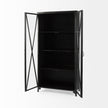 Mercana Poppy Black Metal With Glass Door Display Cabinet