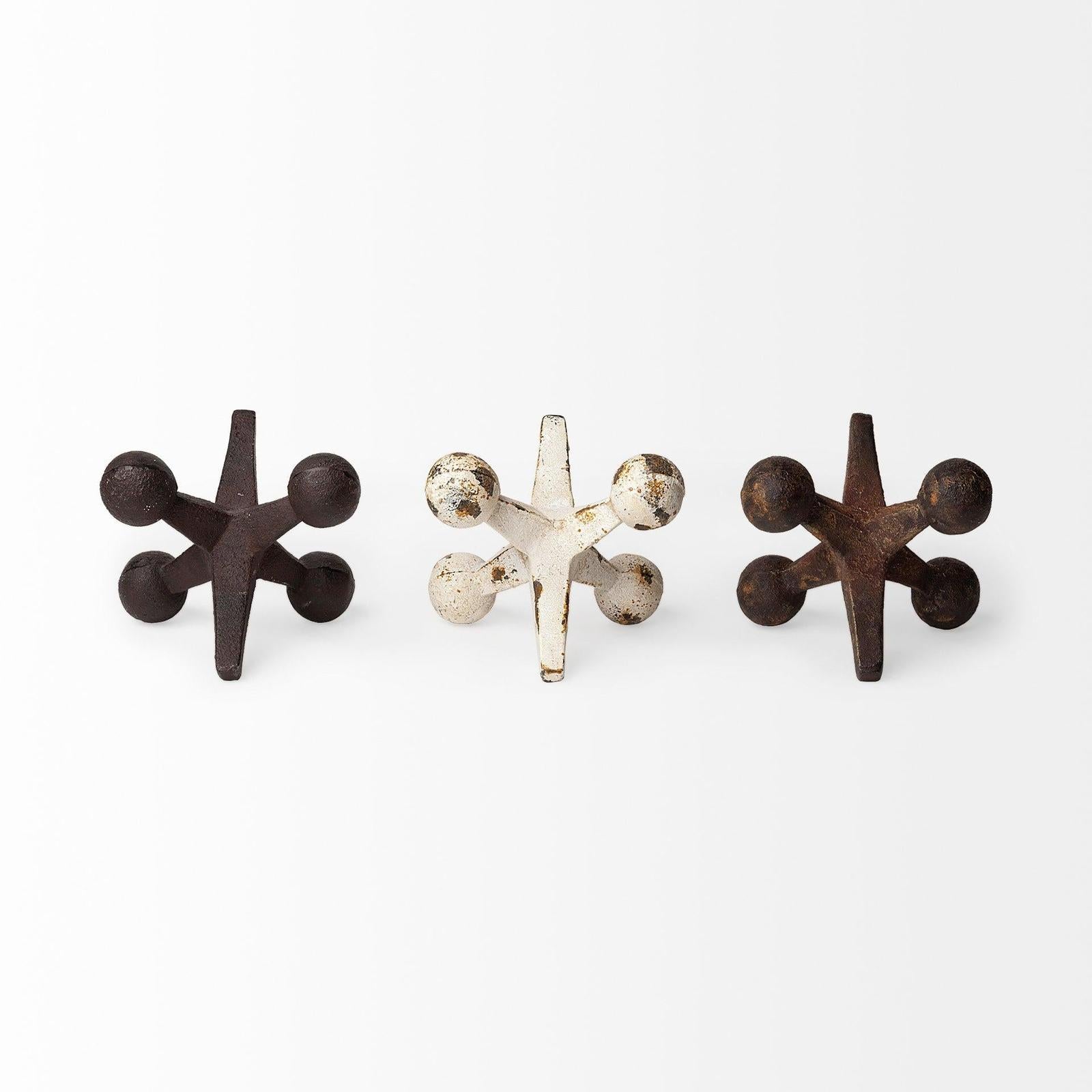 Mercana Jax Cast Iron Metal Jacks- Set of 3