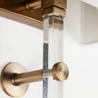 Mercana Cantabria White Shade Brass/Acrylic Wall Sconce Clearance
