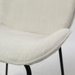 Mercana Inala White Fabric Seat Black Metal Frame Dining Chair