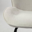 Mercana Inala White Fabric Seat Black Metal Frame Dining Chair
