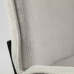 Mercana Inala White Fabric Seat Black Metal Frame Dining Chair