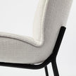 Mercana Inala White Fabric Seat Black Metal Frame Dining Chair
