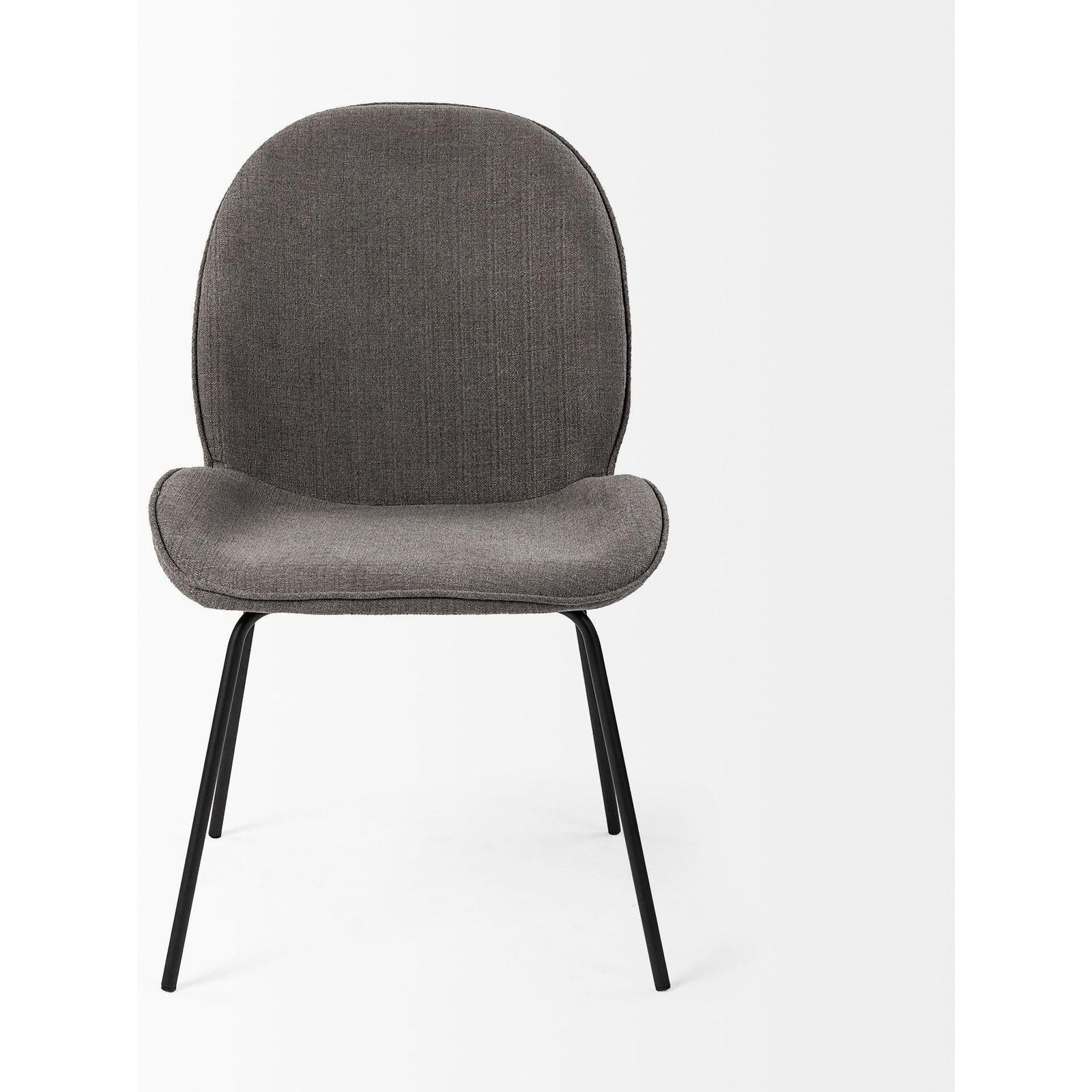 Mercana Inala Grey Seat Metal Frame Dining Chair Clearance