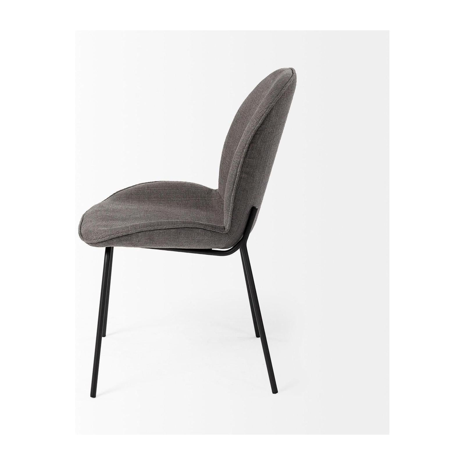 Mercana Inala Grey Seat Metal Frame Dining Chair Clearance