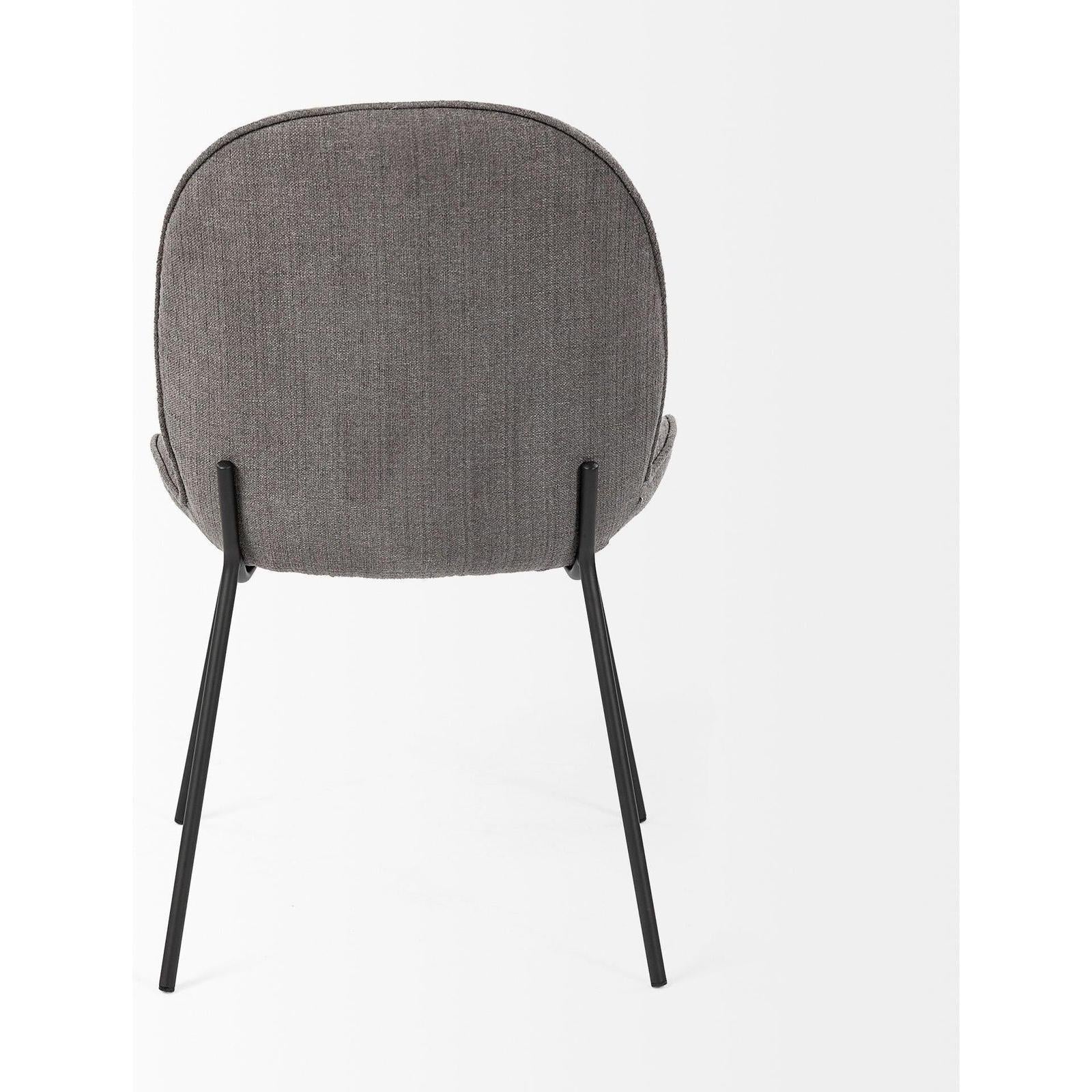Mercana Inala Grey Seat Metal Frame Dining Chair Clearance