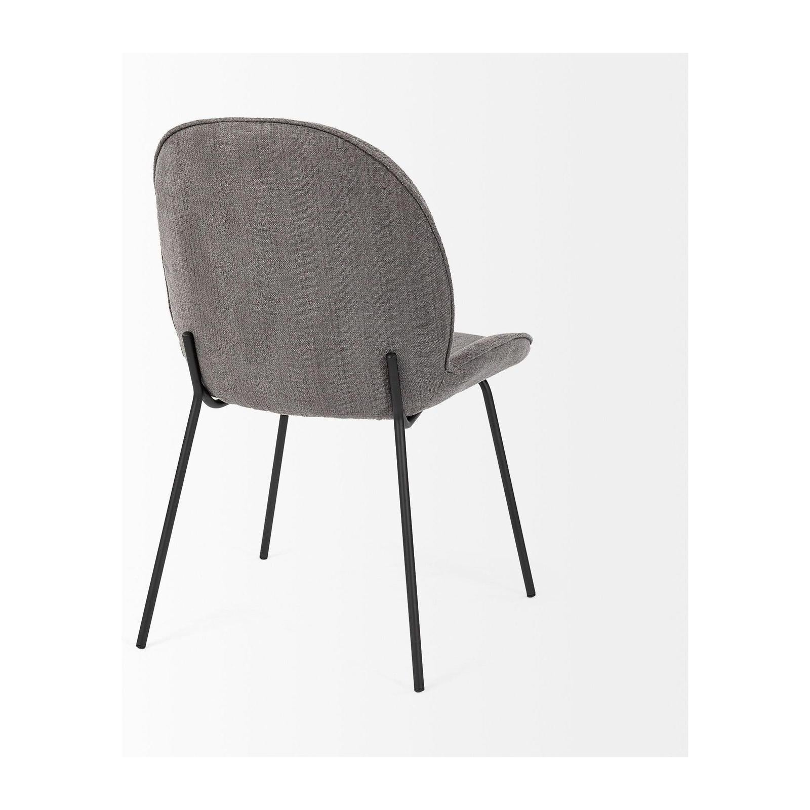 Mercana Inala Grey Seat Metal Frame Dining Chair Clearance