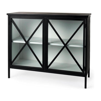 Mercana Aurelia Two Door Glass Cabinet Clearance