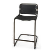 Mercana Berbick Black Leather W/ Iron Frame Counter Stool Clearance