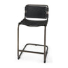Mercana Berbick Black Leather W/ Iron Frame Counter Stool Clearance