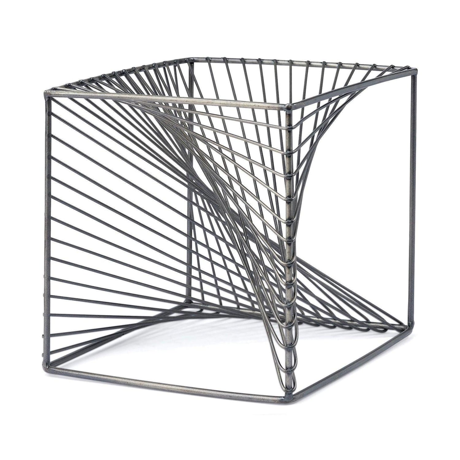 Mercana Rochon Gray Metal Decorative Cube Clearance