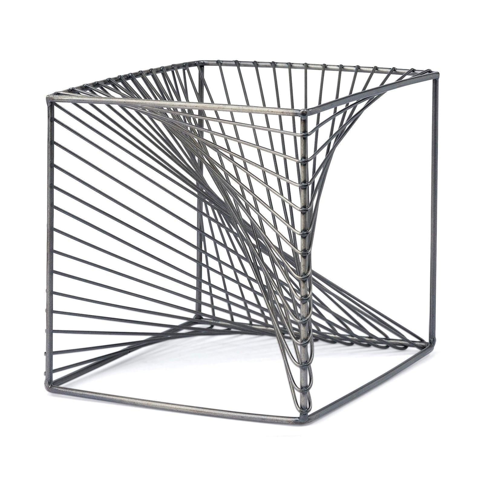 Mercana Rochon Gray Metal Decorative Cube Clearance