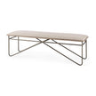 Mercana Camille Cream Fabric Seat W/ Metal Frame Bench
