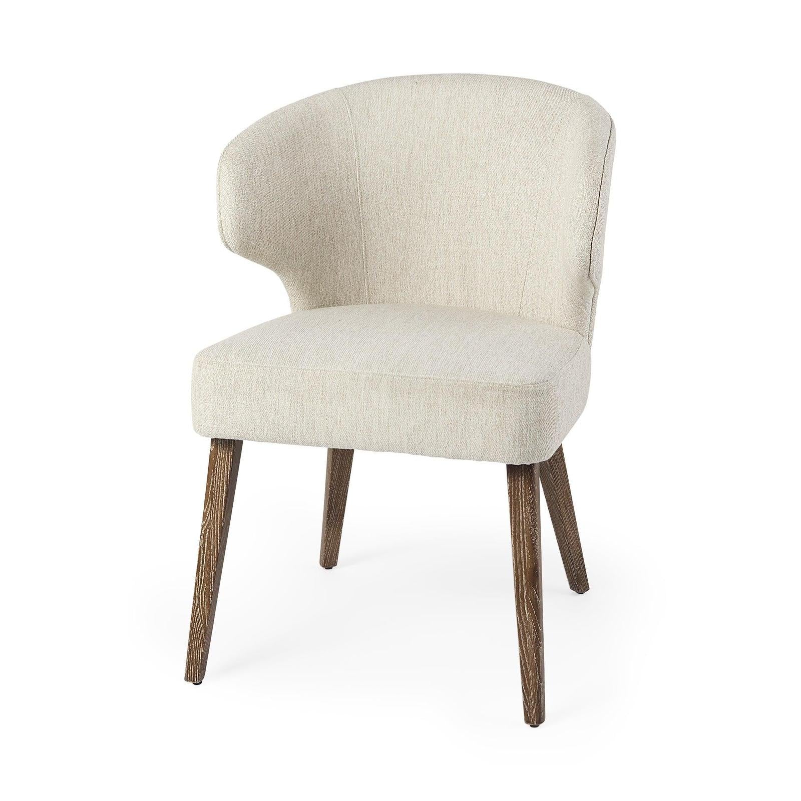 Mercana Niles Wooden Legs Wingback Dining Chair