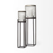 Mercana Steen Black Meshed Metal Candle Holder Lanterns - Set of 2 Clearance
