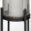 Mercana Steen Black Meshed Metal Candle Holder Lanterns - Set of 2 Clearance