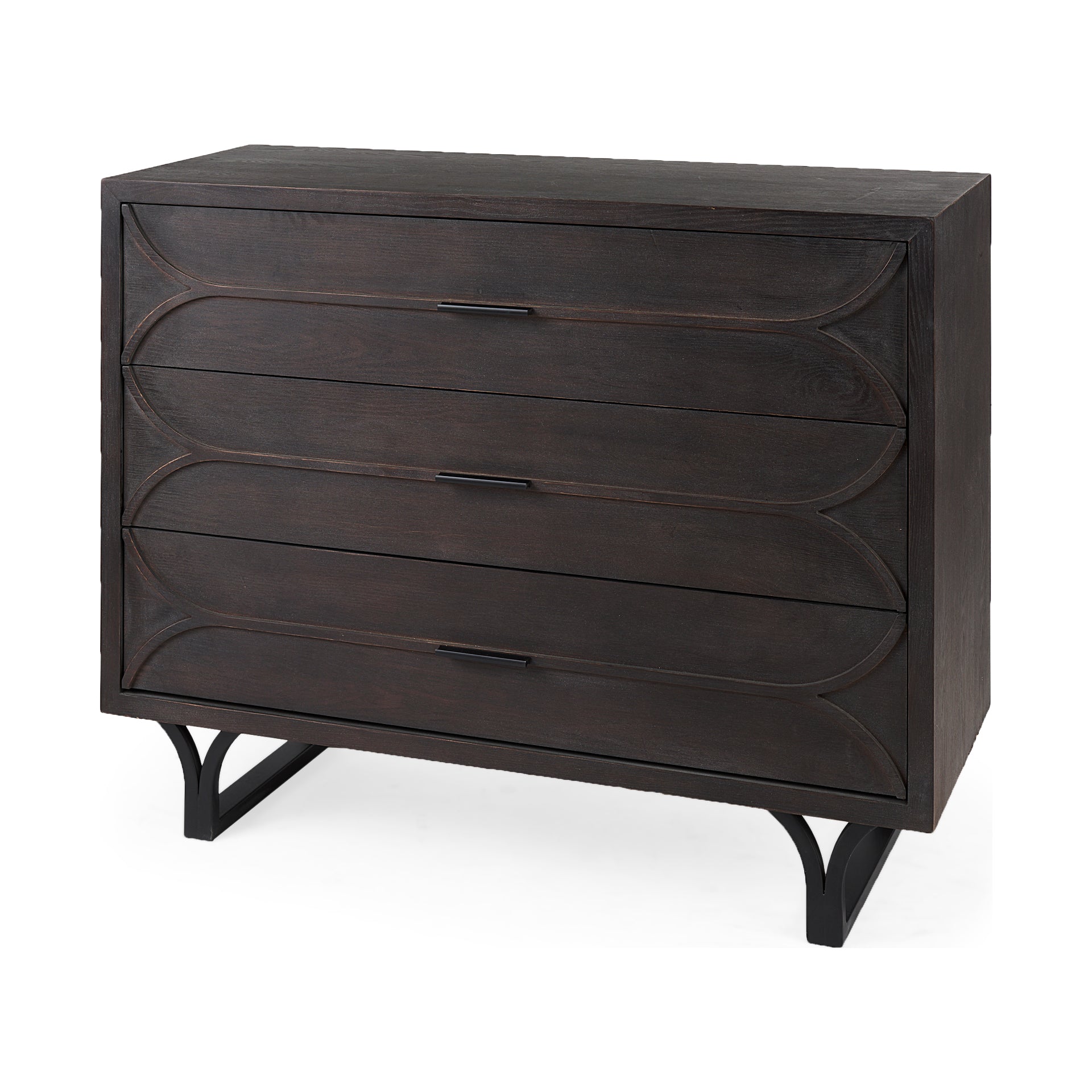 Mercana Giselle Fir Veneer 3 Drawer Accent Cabinet